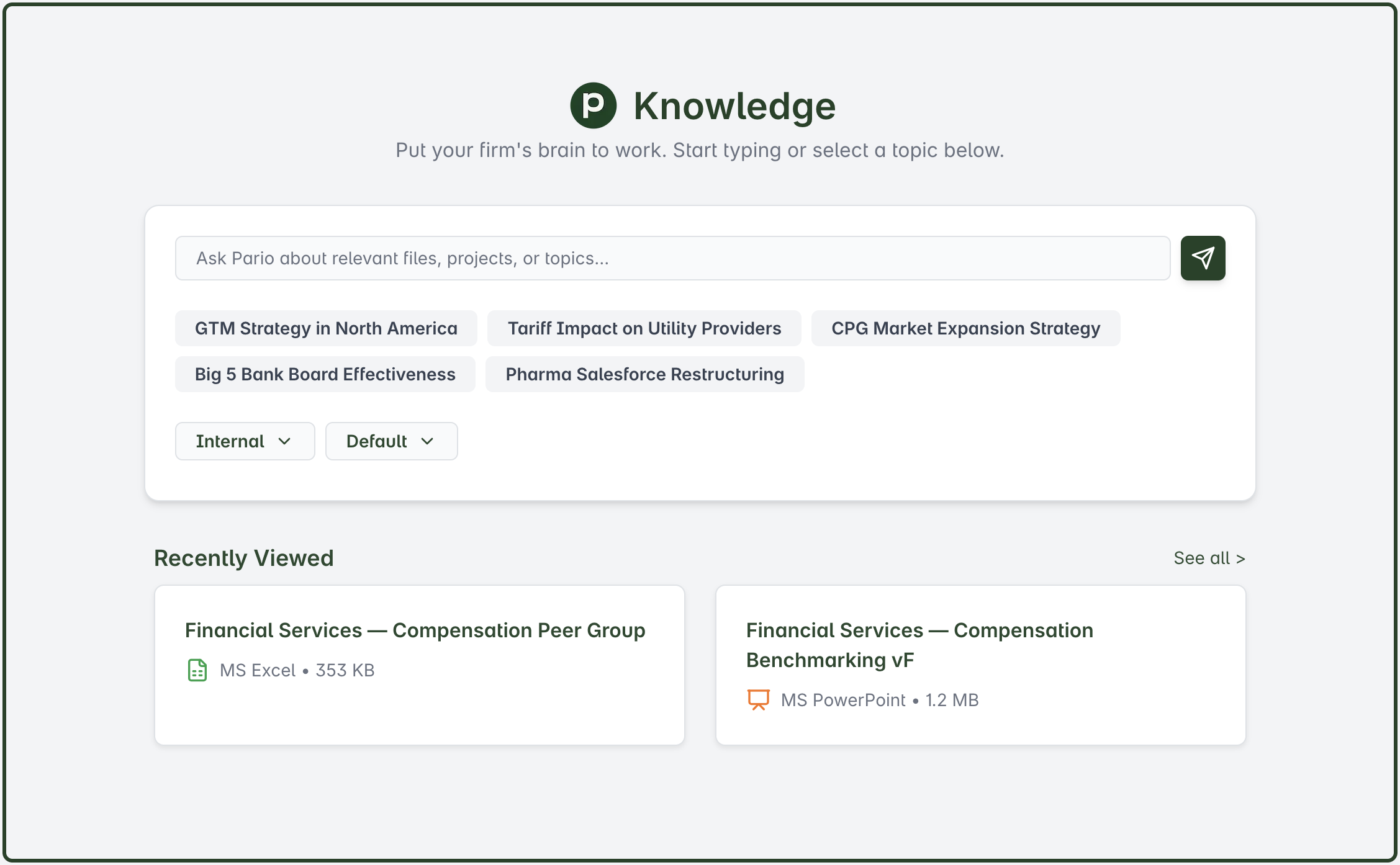Knowledge Screenshot